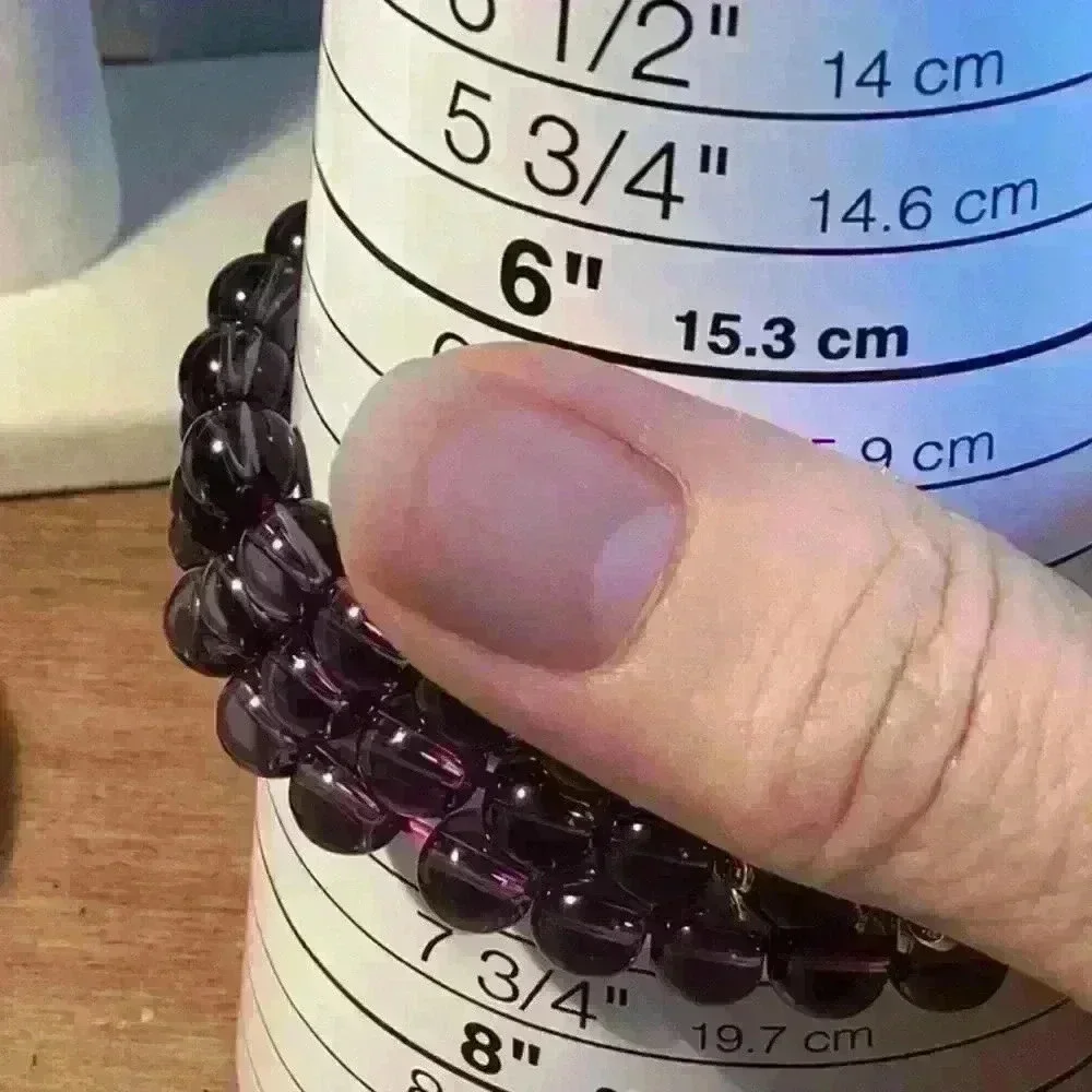 Vintage Glass Bead Bracelets Silver Tone Purple